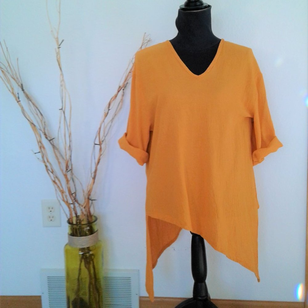 Oh My Gauze!  Marigold Size 2 Handkerchief Tunic